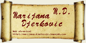 Marijana Đerković vizit kartica